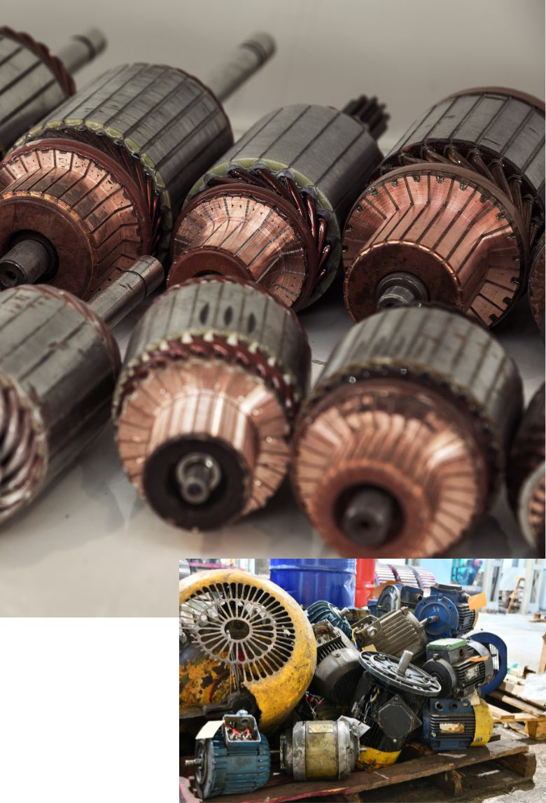 Copper in motor